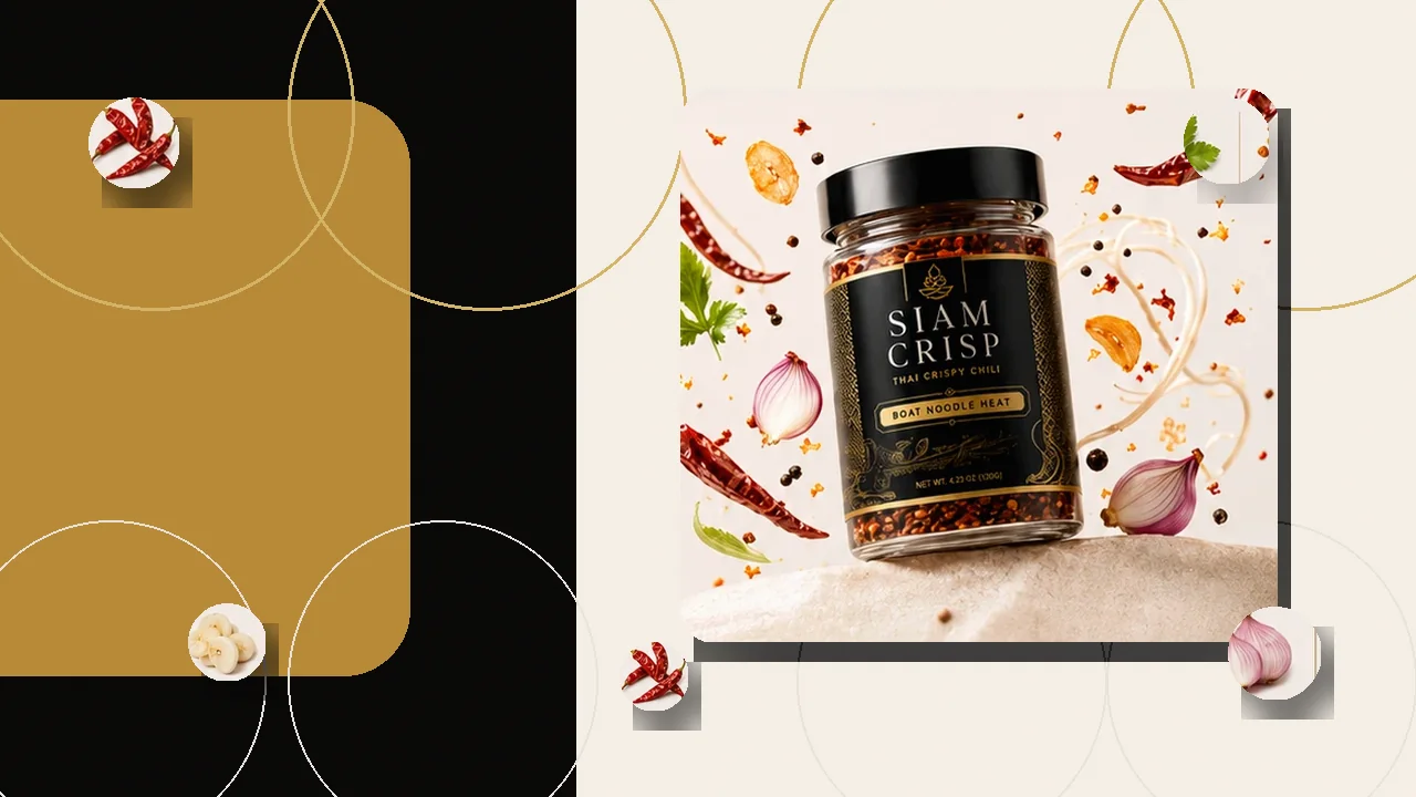 Premium Thai crispy chili condiment gift presentation
